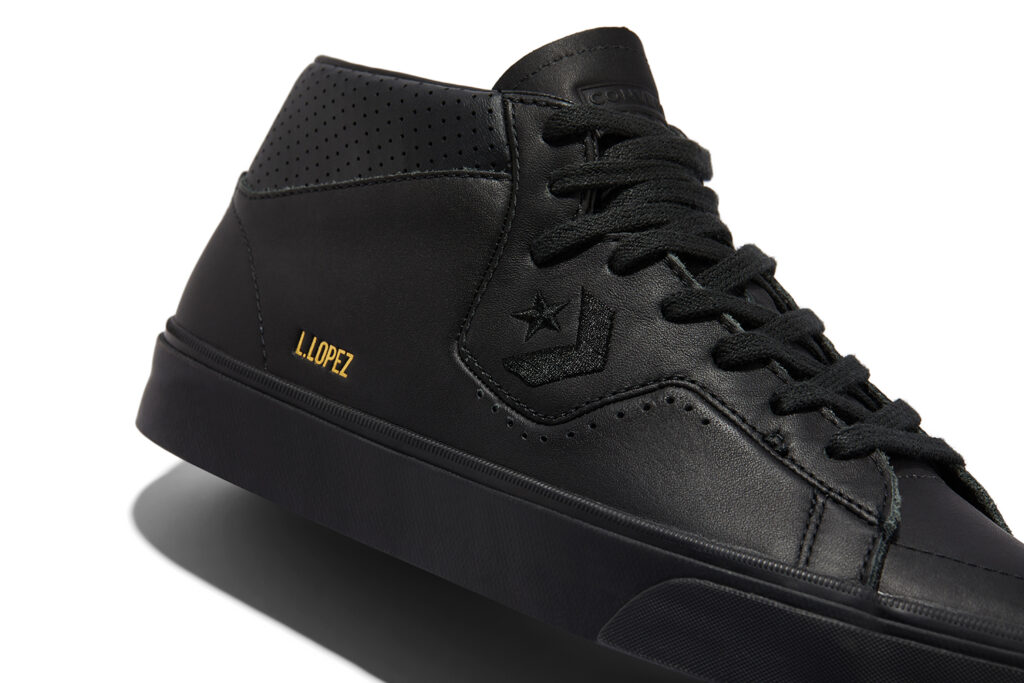 Tênis Converse Cons Louie Lopez Pro Mid Black Mono Leather